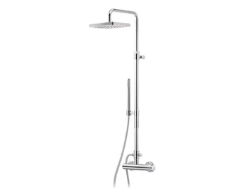 POLO CLUB - Wall-mounted shower panel with hand shower with overhead shower by RVB - view 2