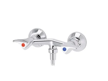 TRIO - 2 hole wall-mounted bathtub mixer by RVB - view 2