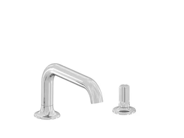 TIMES - 2 hole countertop single handle chromed brass washbasin mixer by RVB - view 2