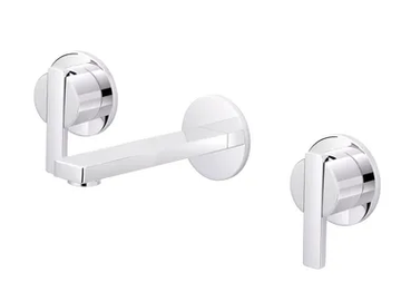 LINE - 3 hole wall-mounted washbasin tap by RVB - view 2