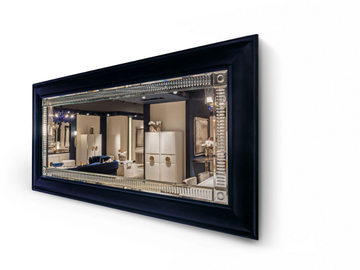 FLOCK - Framed rectangular velvet mirror by Radice - view 2