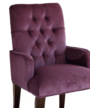 SAFIR - Tufted velvet chair with armrests by Radice - view 3