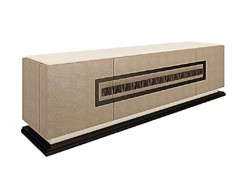 VIVIENNE - Leather sideboard with doors and drawers by Radice - view 2