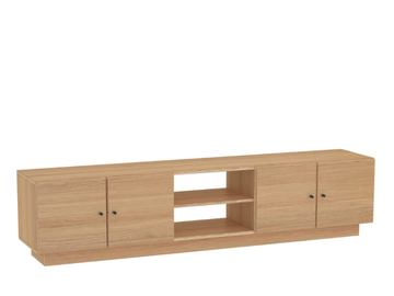 BOXY - Low multi-layer wood TV cabinet with doors by Radis - view 2