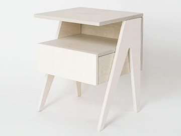 HUH - Plywood bedside table with drawers by Radis - view 2