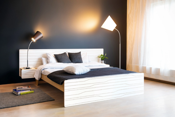 MUSTER - Double bed with integrated nightstands by Radis - view 3