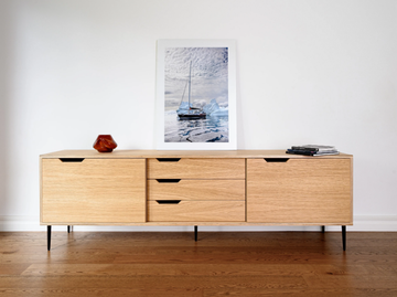 NOBLE - Wooden sideboard with sliding doors by Radis - view 2