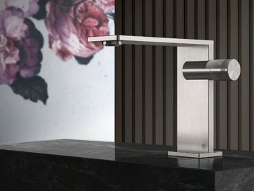 AIC2 - Countertop single handle stainless steel washbasin mixer by Radomonte - view 2