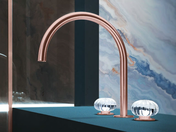 DORIN - DOR23 - 3 hole countertop stainless steel washbasin tap without waste by Radomonte - view 2
