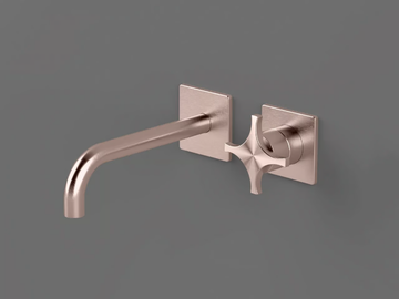DXN18 - 2 hole wall-mounted single handle washbasin mixer by Radomonte - view 3