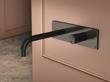 HRN21 - Wall-mounted washbasin mixer with plate by Radomonte - view 2