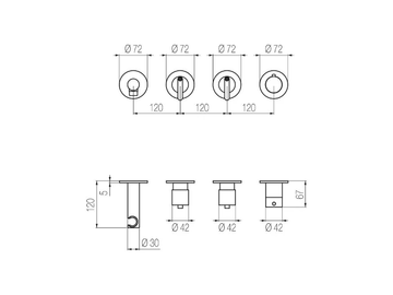 KIRA - KIR51 - Thermostatic steel shower mixer by Radomonte - view 3