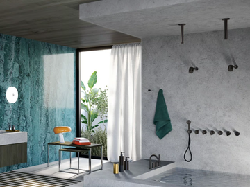 SSN1 - Ceiling mounted steel overhead shower by Radomonte - view 3