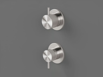 TKI5 - 2 hole stainless steel shower mixer with diverter by Radomonte - view 2