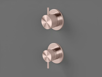 TKI5 - 2 hole stainless steel shower mixer with diverter by Radomonte - view 3