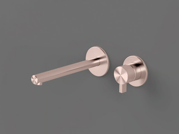 TQN18 - 2 hole wall-mounted single handle stainless steel washbasin mixer by Radomonte - view 3