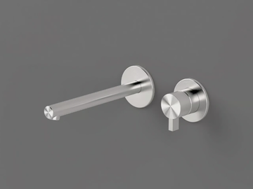 TQN18 - 2 hole wall-mounted single handle stainless steel washbasin mixer by Radomonte - view 2