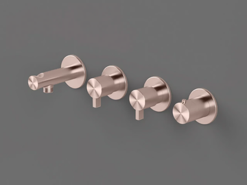 TQN51 - 4 hole thermostatic steel shower mixer by Radomonte - view 3