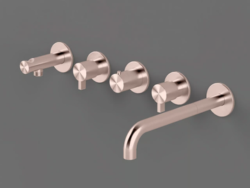 TQN52 - Wall-mounted thermostatic steel bathtub tap with diverter by Radomonte - view 3