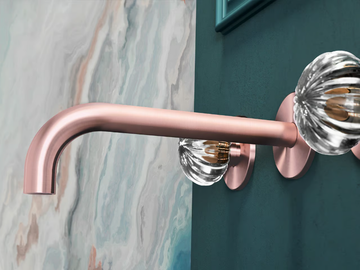 DRN28 - 3 hole wall-mounted steel washbasin mixer by Radomonte - view 3