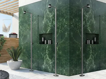 CDE1 - Steel outdoor shower by Radomonte - view 2