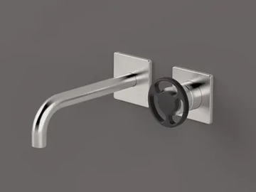 KÀTO - KAN18 - Wall-mounted steel washbasin mixer by Radomonte - view 2