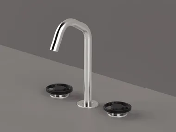 KÀTO - KAT26 - 3 hole countertop steel washbasin tap by Radomonte - view 2