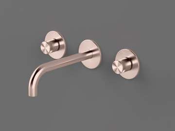 HRN28 - 3 hole washbasin mixer with individual rosettes by Radomonte - view 3