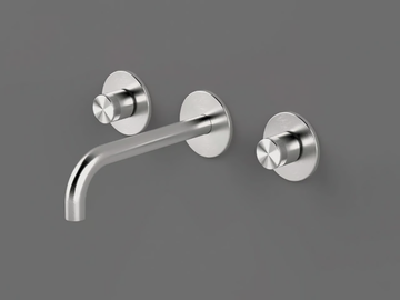 HRN28 - 3 hole washbasin mixer with individual rosettes by Radomonte - view 2