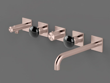 MIN52 - Wall-mounted thermostatic steel bathtub set by Radomonte - view 3