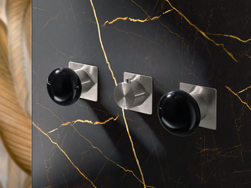 MIN60 - 3 hole Recessed thermostatic steel shower mixer by Radomonte - view 2