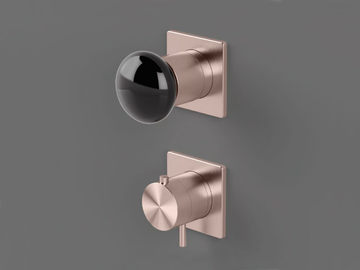 MIR53 - 2 hole thermostatic shower mixer with diverter by Radomonte - view 3