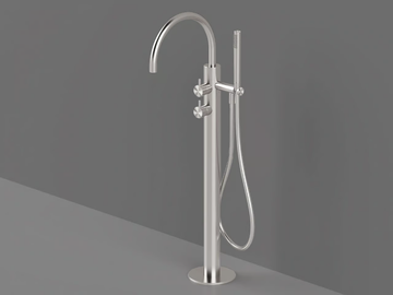 PVN99 - Floor standing bathtub mixer with hand shower by Radomonte - view 2