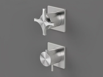 TEX93 - Recessed thermostatic shower mixer with diverter by Radomonte - view 2