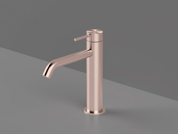 TKI92 - Countertop single handle steel washbasin mixer by Radomonte - view 3