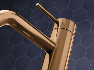 TKI93 - Countertop single handle steel washbasin mixer by Radomonte - view 3