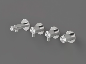TQN51 - 4 hole thermostatic steel shower mixer by Radomonte - view 2