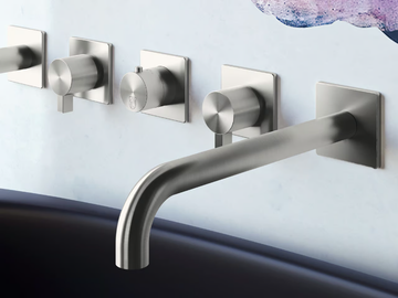 TRN52 - Wall-mounted Recessed thermostatic bathtub set by Radomonte - view 3