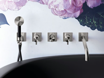 TRN52 - Wall-mounted Recessed thermostatic bathtub set by Radomonte - view 2