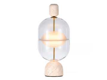 INDRE - LED natural stone and hand-blown glass table lamp by Rakumba - view 2
