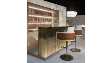 AVANTGARDE - Wood and glass bar cabinet with integrated lighting by Reflex - view 3