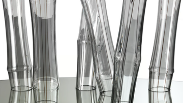 BAMBOO - Demilune glass console table by Reflex - view 3