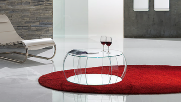 BARRIQUE - Round glass coffee table for living room by Reflex - view 3