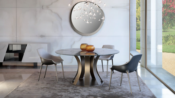 BARRIQUE - Round glass dining table by Reflex - view 3