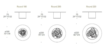 BIG BEN 72 - Tempered glass living room table with Lazy Susan by Reflex - view 3