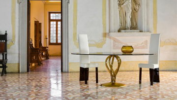 BOLSHÒJ - Round glass dining table by Reflex - view 3