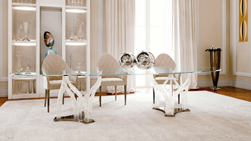 CASANOVA - Oval glass dining table with Lazy Susan by Reflex - view 3