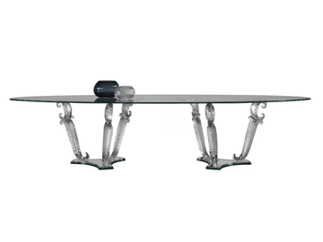 CASANOVA - Oval glass dining table with Lazy Susan by Reflex - view 2