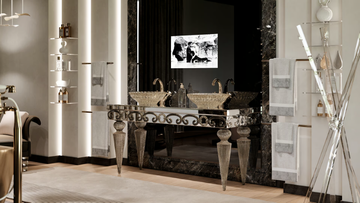 CASANOVA SPA - Floor-standing wood and glass vanity unit by Reflex - view 3