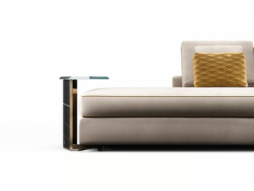 CUBITUM 40 - Hexagonal glass side table by Reflex - view 3